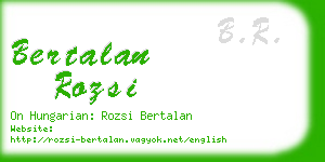 bertalan rozsi business card